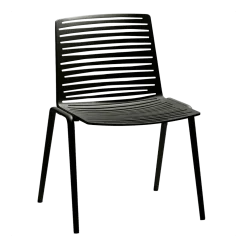 Chaise en aluminium noir 56 x 57 cm Zebra - Fast Spa
