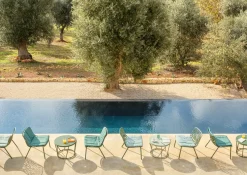 Chaise en aluminium vert 53 x 48 cm Forest - Fast Spa