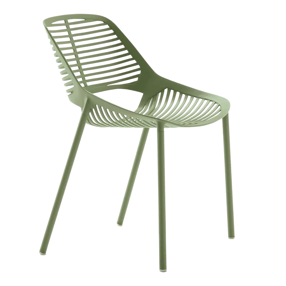 Chaise en aluminium vert 51 x 51 cm Niwa - Fast Spa