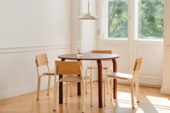 Chaise en bois de chêne et acier blanc Kei - noo.ma