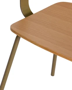 Chaise en bois de chêne et fer vert Hock - Hübsch