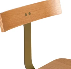Chaise en bois de chêne et fer vert Hock - Hübsch