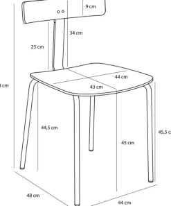 Chaise en bois de chêne et fer vert Hock - Hübsch