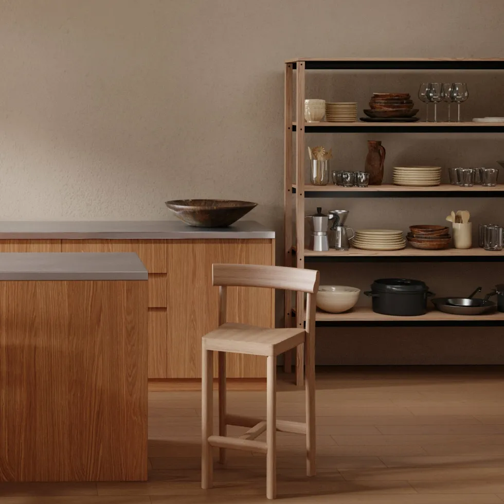 Chaise en bois de chêne naturel Galta 75 - Kann Design