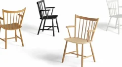 Chaise en bois de chêne noir avec accoudoirs - HAY