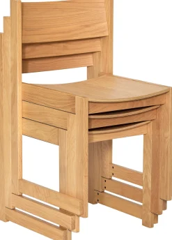Chaise en bois de chêne 50x50xh80cm Forma - Hübsch