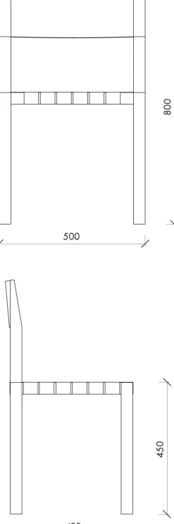 Chaise en bois de hêtre massif brun cacao et sangles naturelles en coton Toli - noo.ma