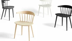 Chaise en bois de hêtre noir laqué J 104 - HAY