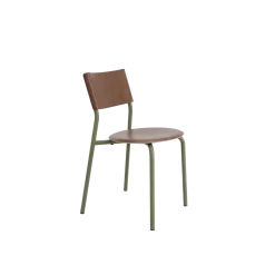 Chaise en bois de noyer et acier vert kaki SSD - TIPTOE
