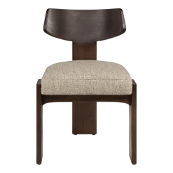 Chaise en bois et textile sable 54x81cm Sotho - Versmissen