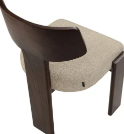 Chaise en bois et textile sable 54x81cm Sotho - Versmissen