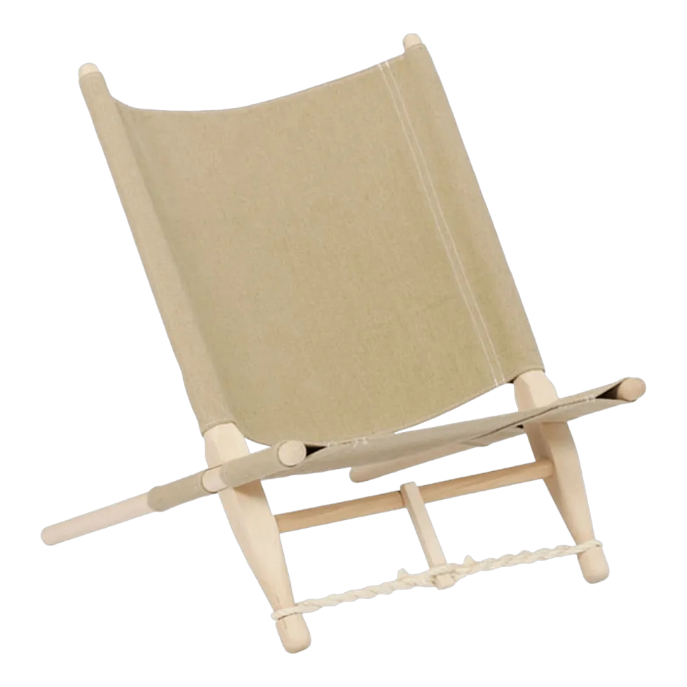 Chaise en bois et tissu beige OGK - Skovshoved Møbelfabrik & Co