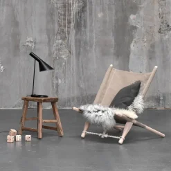 Chaise en bois et tissu beige OGK - Skovshoved Møbelfabrik & Co