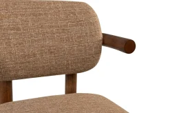 Chaise en bois mindi et tissu macchiato 54x56,5x82cm Bono - Versmissen