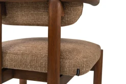 Chaise en bois mindi et tissu macchiato 54x56,5x82cm Bono - Versmissen