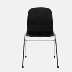 Chaise en bois noir et cadre argenté Touchwood - Hem