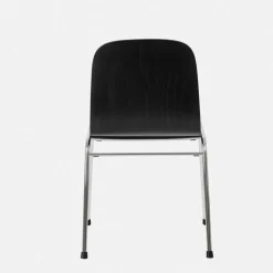 Chaise en bois noir et cadre argenté Touchwood - Hem