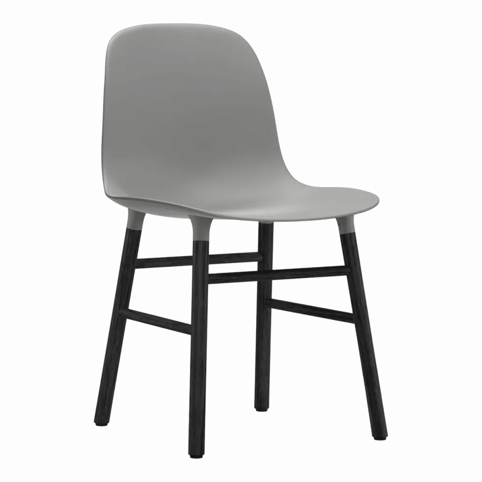Chaise en bois noir et pp gris Form - Normann Copenhagen