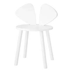 Chaise en bois pour enfant blanche Mouse School - Nofred