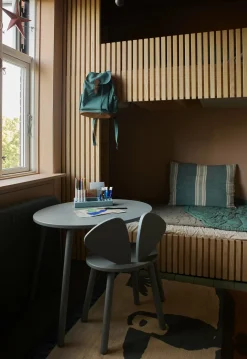 Chaise en bois pour enfant grise Mouse School - Nofred