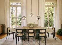 Chaise en cannage et bois de chêne noir C-Chair - Gubi