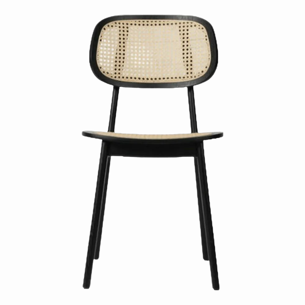 Chaise en cannage et chêne noir Titus - Vincent Sheppard