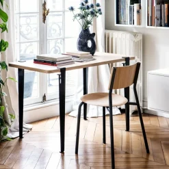 Chaise en chêne et acier noir graphite SSD - TIPTOE