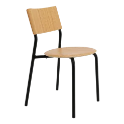 Chaise en chêne et acier noir graphite SSD - TIPTOE
