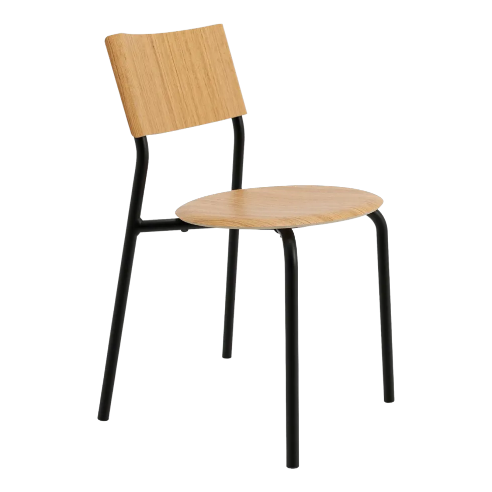 Chaise en chêne et acier noir graphite SSD - TIPTOE