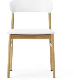 Chaise en chêne et cuir blanc Herit Spectrum Leather blanc - Normann Copenhagen