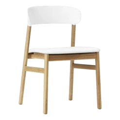 Chaise en chêne et cuir blanc Herit Spectrum Leather blanc - Normann Copenhagen