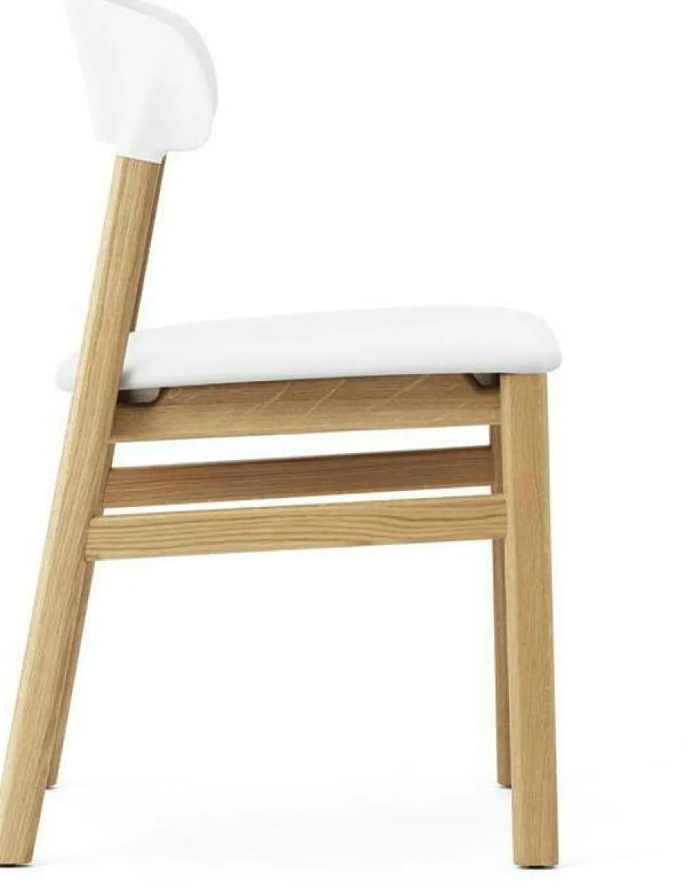 Chaise en chêne et cuir blanc Herit Spectrum Leather blanc - Normann Copenhagen