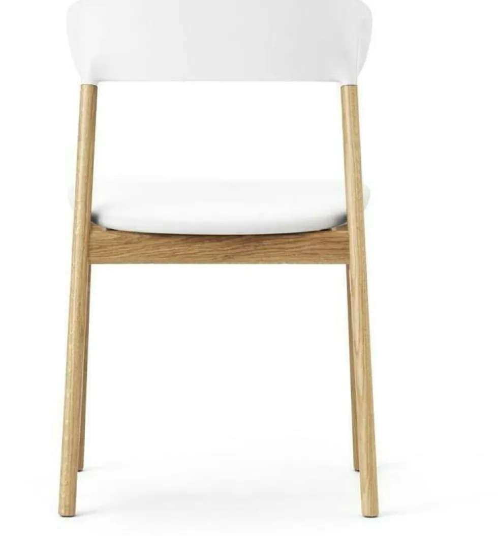 Chaise en chêne et cuir blanc Herit Spectrum Leather blanc - Normann Copenhagen