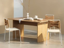 Chaise en chêne et cuir italien tanné Torso - Design house stockholm