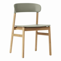 Chaise en chêne et polypropylène vert Herit Dusty vert - Normann Copenhagen