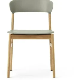 Chaise en chêne et polypropylène vert Herit Dusty vert - Normann Copenhagen