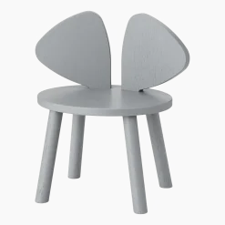 Chaise en chêne gris S Mouse - Nofred