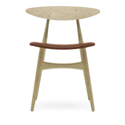 Chaise en chêne huilé et assise en cuir thor 307 74cm CH33P - Carl Hansen & Søn
