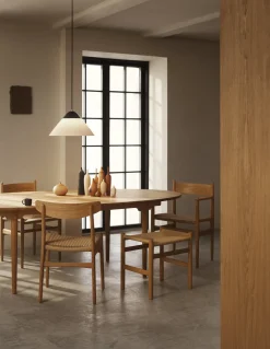 Chaise en chêne huilé et assise tissée naturelle 81cm CH36 - Carl Hansen & Søn