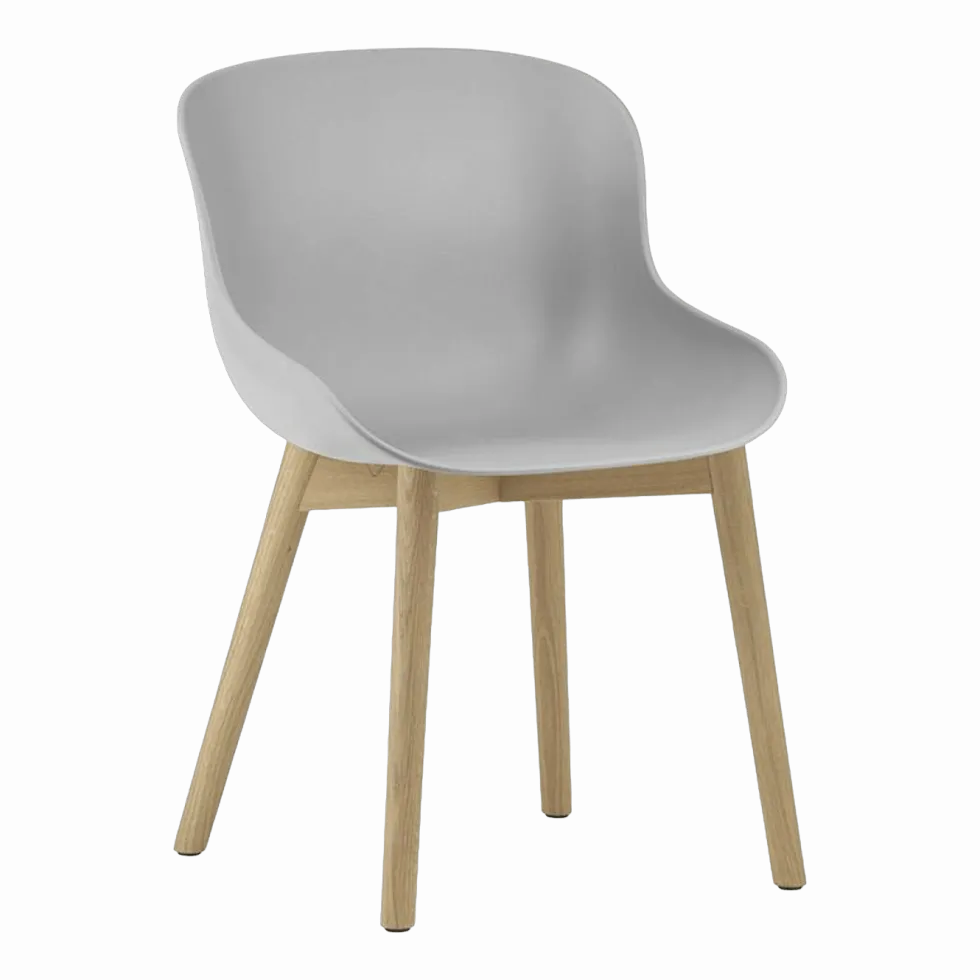 Chaise en chêne laqué et pp gris Hyg - Normann Copenhagen