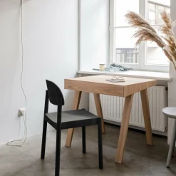 Chaise en chêne naturel huilé et dossier oval Citizen - Emko