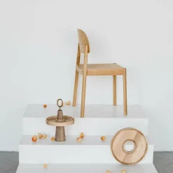 Chaise en chêne naturel huilé et dossier oval Citizen - Emko