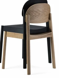 Chaise en chêne naturel huilé et dossier oval Citizen - Emko