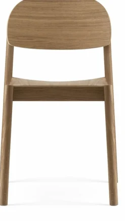 Chaise en chêne naturel huilé et dossier oval Citizen - Emko