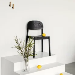Chaise en chêne naturel huilé et dossier oval Citizen - Emko