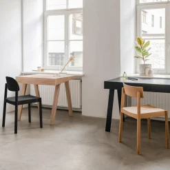 Chaise en chêne naturel huilé et dossier oval Citizen - Emko