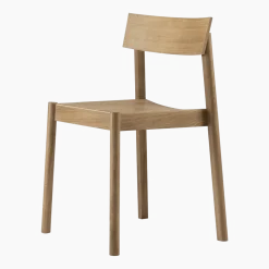 Chaise en chêne naturel huilé et dossier rectangulaire Citizen - Emko