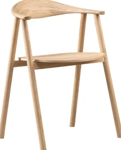 Chaise en chêne pigmenté blanc Swing - Bolia