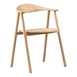 Chaise en chêne pigmenté blanc Swing - Bolia