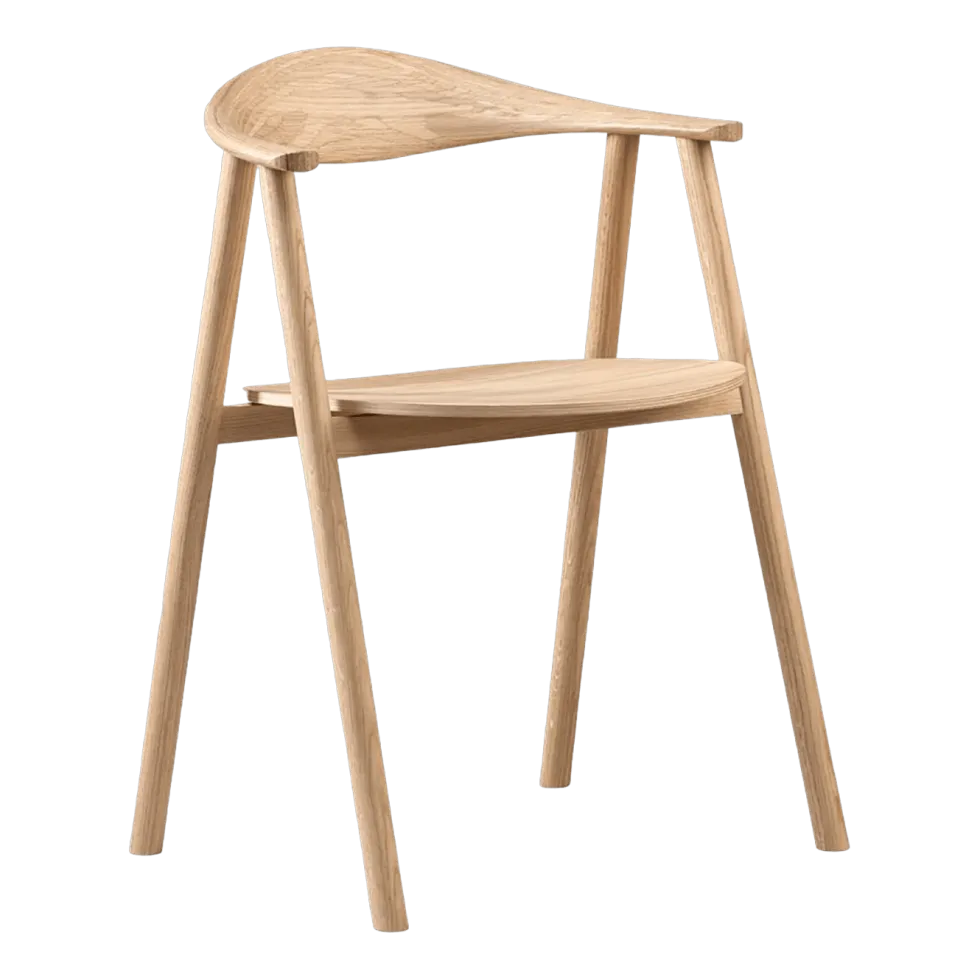 Chaise en chêne pigmenté blanc Swing - Bolia
